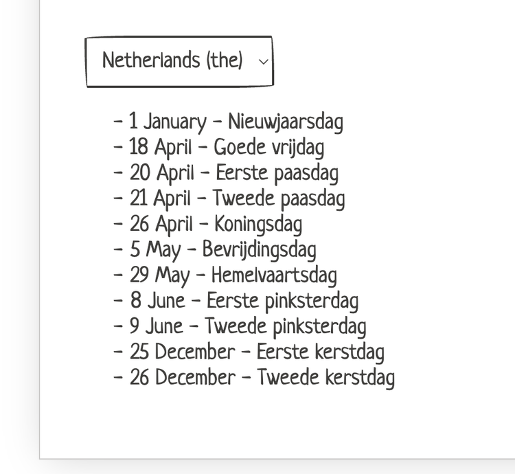 Build a Public holidays app