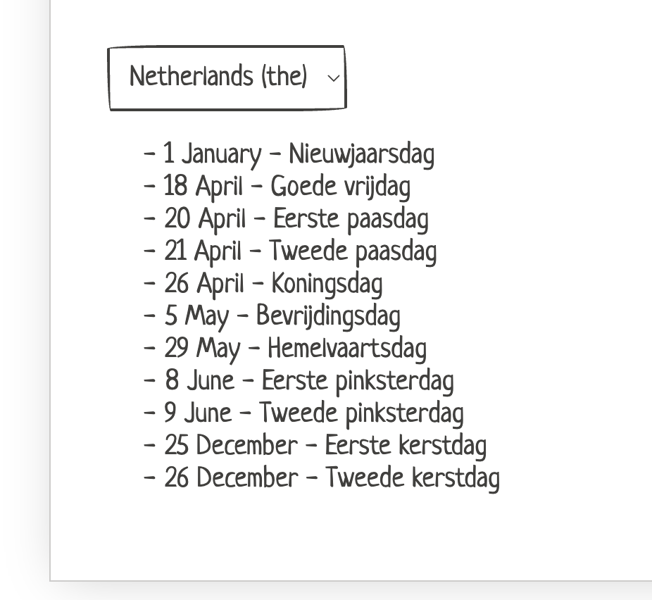 Build a Public holidays app